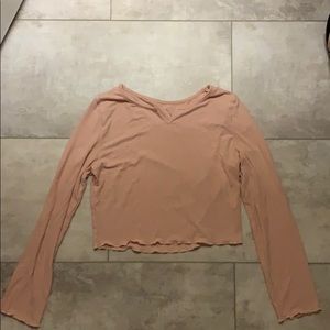 Romwe Pink Crop Top